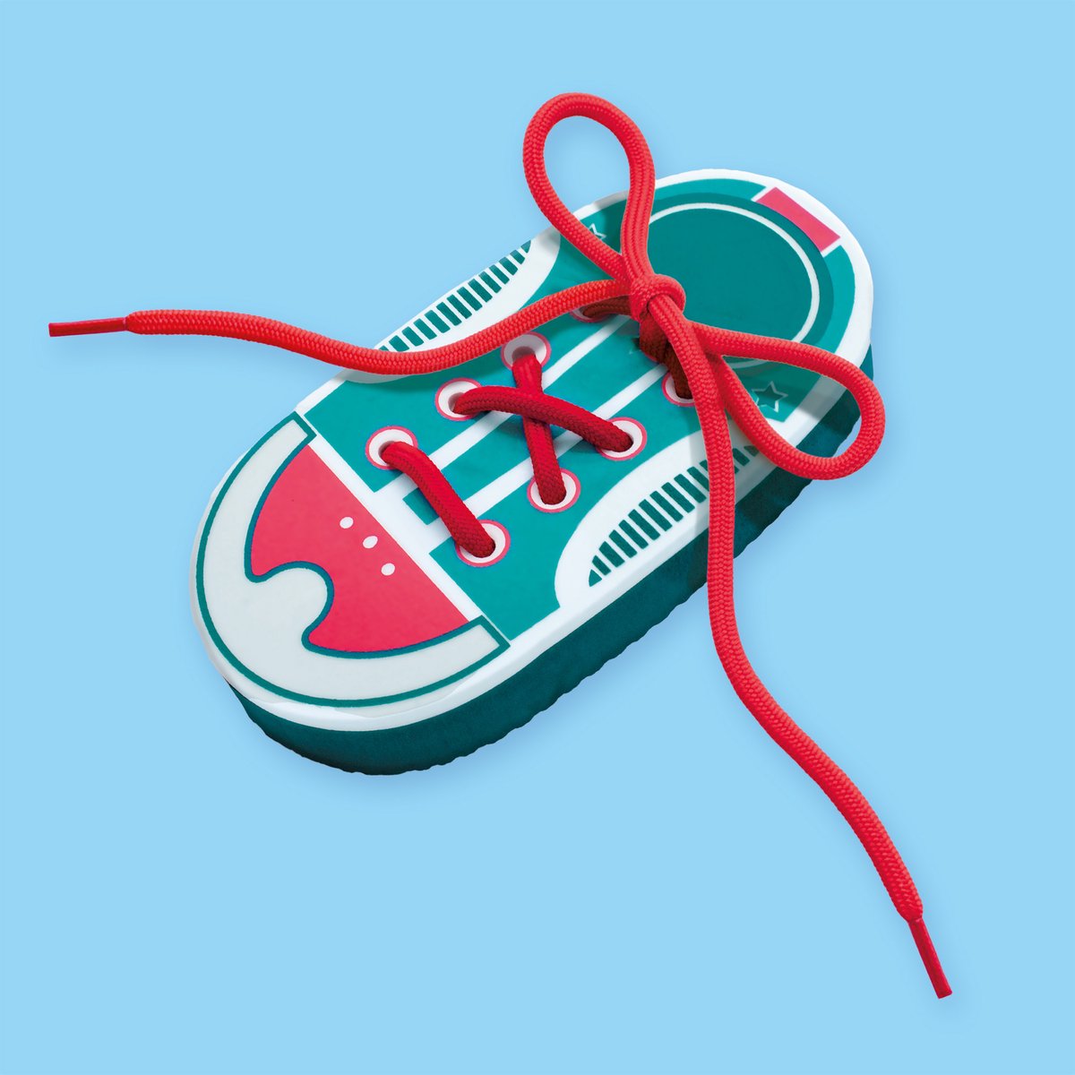 SES Creative – Ik Leer Veters Strikken – Schoen van Foam met Veters – Educatief Speelgoed vanaf 3 jaar — afbeelding 6