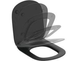 Ideal Standard Tesi T3527V3 - toiletitting Ultra-dun - softclose en afneembaar - Silk Black