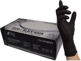 Wegwerp handschoen nitril (Kappershandschoen) AltairMed Zwart S 100st