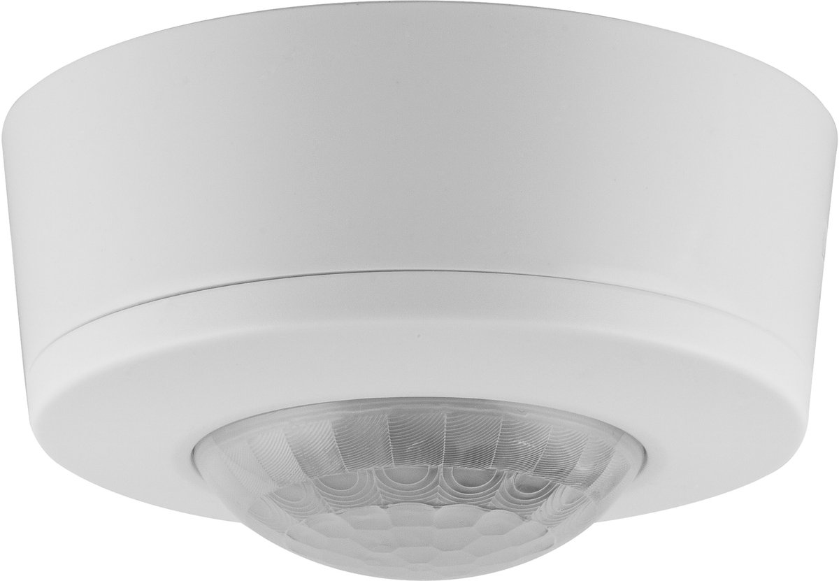 OSRAM SENSOR met 360° bewegings- en lichtsensor, in wit van kunststof, IP44 bescherming, voor trappenhuizen en toiletten