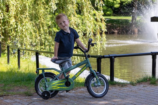 Dutch Flavor Kinderfiets 12 Inch - Groen - 2 tot 4 jaar - Knijprem en terugtrap van Merkloos — afbeelding 4
