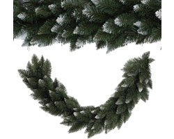KADAX Kerstslinger, decoratieve slinger, 110 cm lange dennenslinger, kunstdennenslinger, van pvc-folie, haarddecoratie, kerstdecoratie (rancer)