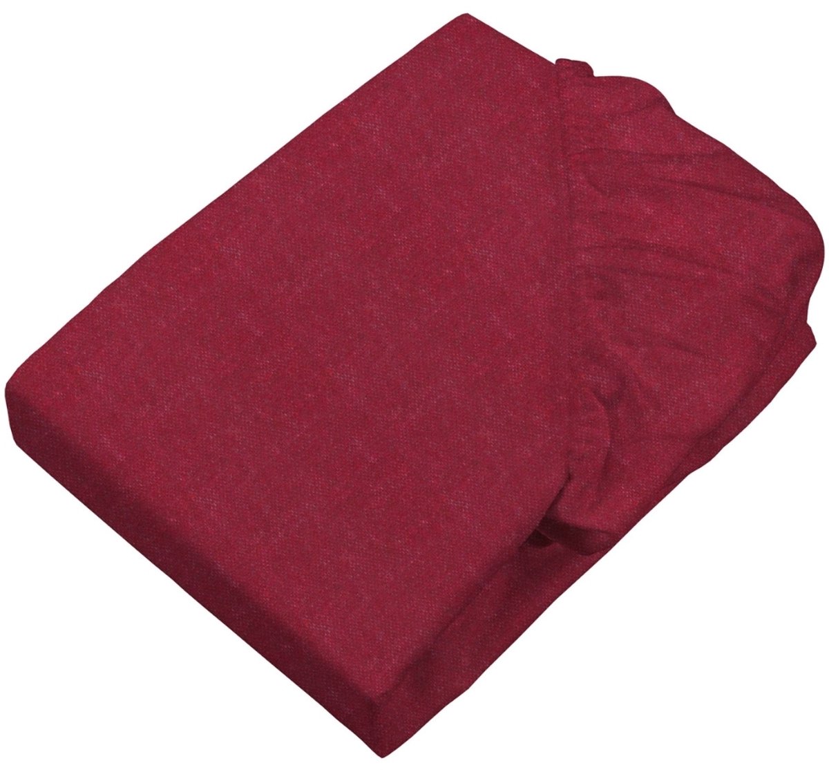 Sleepling 140 x 200 cm hoeslaken van fijn flanel | katoenen laken met rondom elastiek | voor matrassen tot 23 cm hoog | Made in Germany | wasbaar op 60 graden | donkerrood