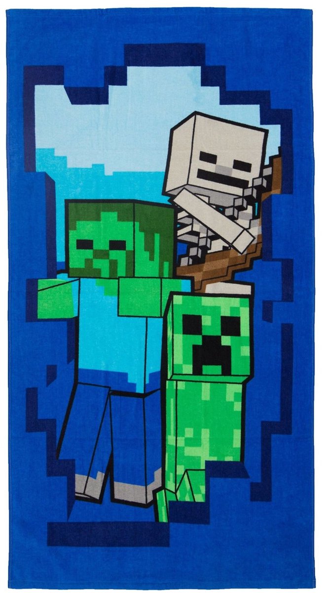 Minecraft Strandlaken Beware - 70 x 140 cm - Katoen
