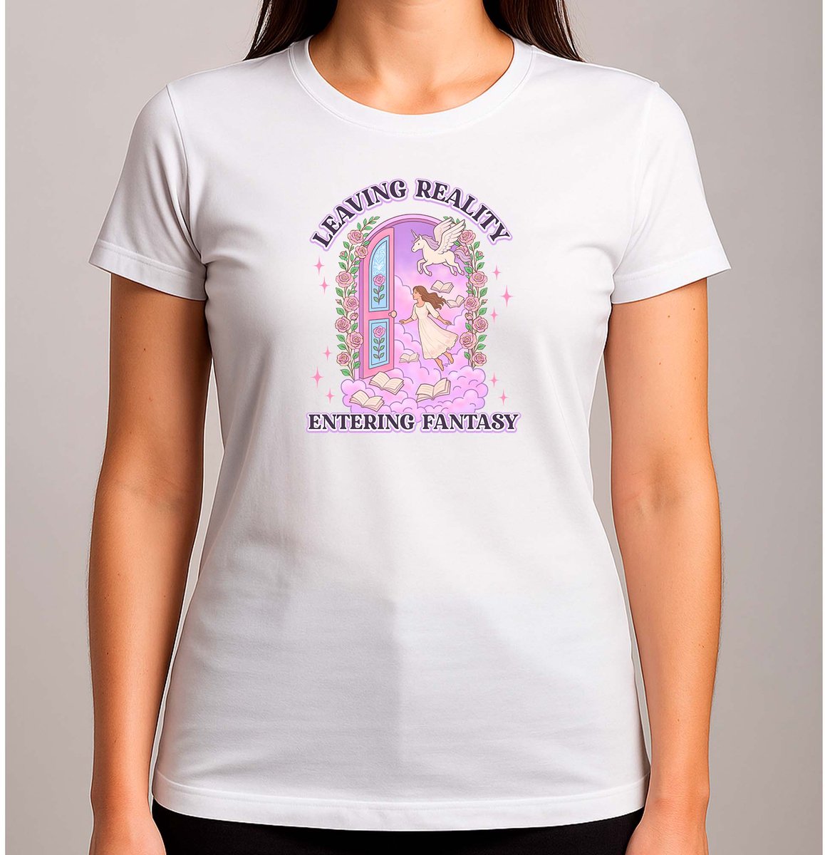 Reality Fantasy - T Shirt - BookLover - Cute - Funny - Bookworm - Books - Boekenliefhebber - Boekenwurm - Leestijd - IkLees