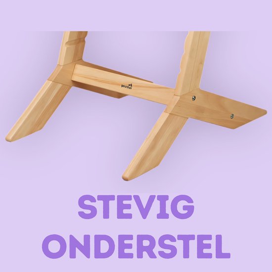 Geuther Houten Kinderstoel - Syt - Meegroeistoel voor kinderen van 6-36 maanden - inclusief eetblad - 5-punts veiligheidsgordel - 61x49x83cm - Eco/hout van Geuther — afbeelding 5