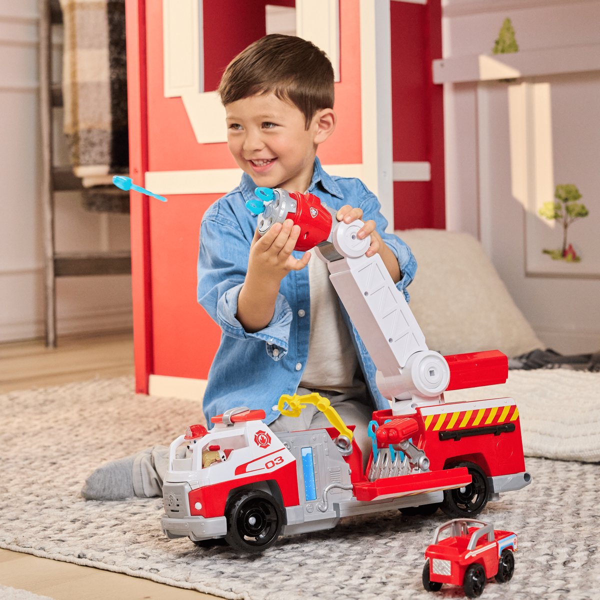 PAW Patrol - Brandweerredding - Marshall's Brandweerwagen met Marshall-figuur, licht, lanceerder en geluidseffecten — afbeelding 4
