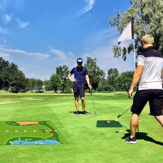 Golfspelset voor Kinderen - Chipping Golf Speelmat - Wasbaar Battle Royale Golfspel - Indoor Golfspel - Sticky Golf Mat Spel voor Volwassenen en Familie Kinderen — afbeelding 4