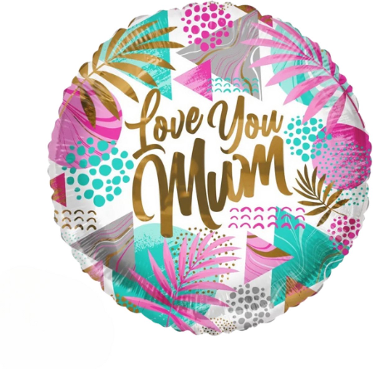 Folieballon- love you mum - mederdag - 46cm