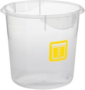 Conteneur alimentaire rond Rubbermaid 3,8 litres pour viande frite - Plastique - Transparent - Jaune - HACCP