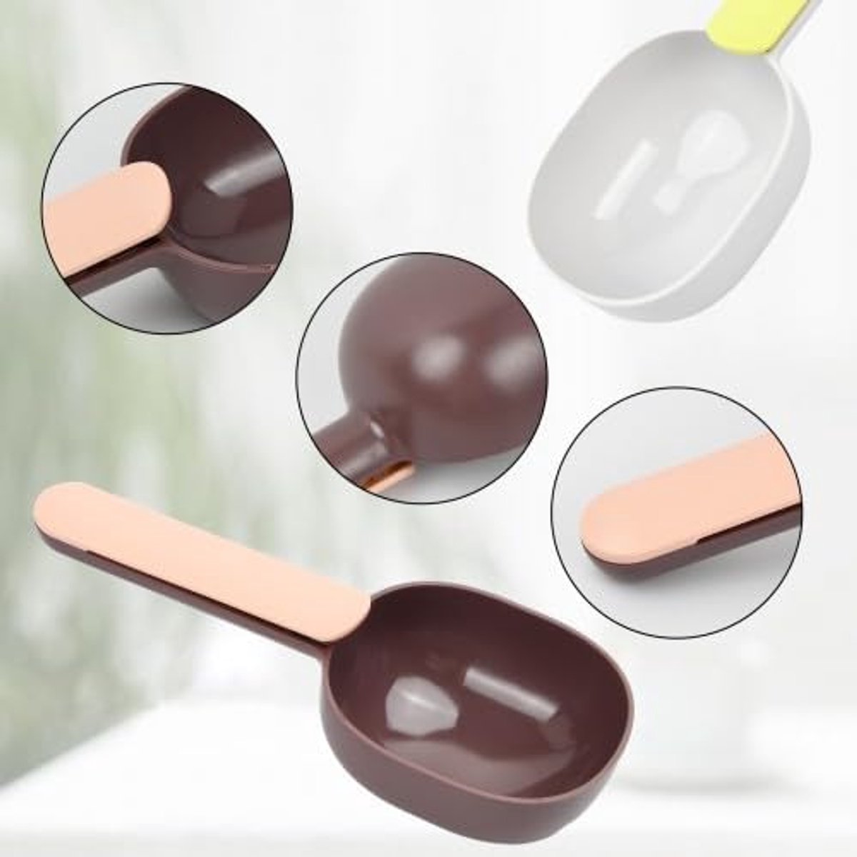 Kattenvoer - lepels - 2 stuks - diervoer - menglepel - niet-giftig - siliconen - dierenvoer - blipelsluiting - scheplepel - maatschep voor blikvoer - katten- en hondenvoer - diervoeding accessoires