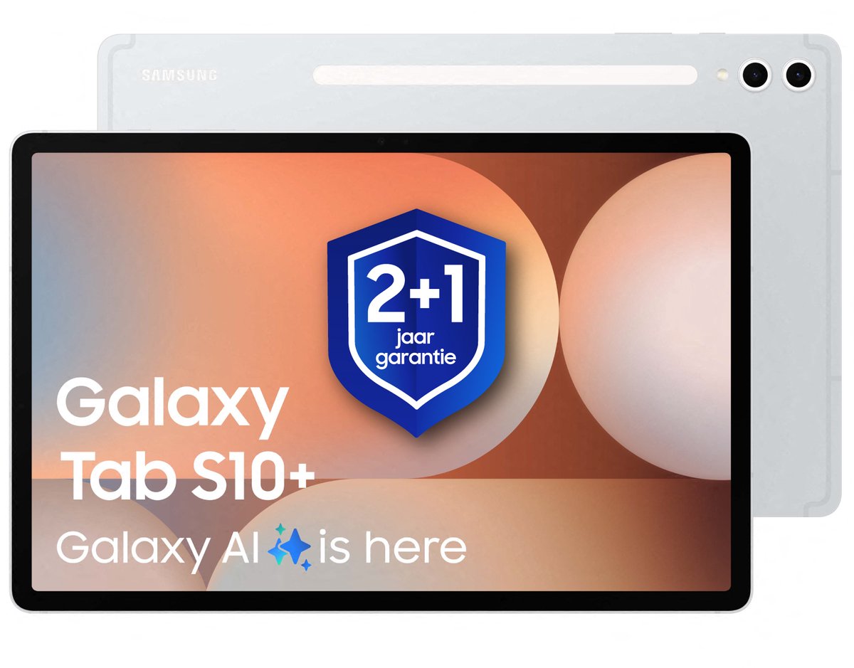 Samsung Galaxy Tab S10 Plus - WiFi - 256GB - Platinum Silver + 1 jaar extra garantie