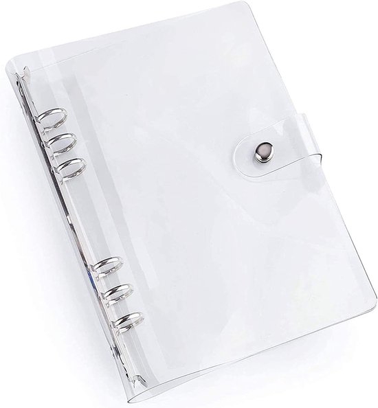 Foto: Standaard 6 gaten clear binder covers pvc notebook ronde ringband cover protector losse blad map voor diy reizen fotoalbum persoonlijke organisatoren scrapbooking 195 x 145 mm 