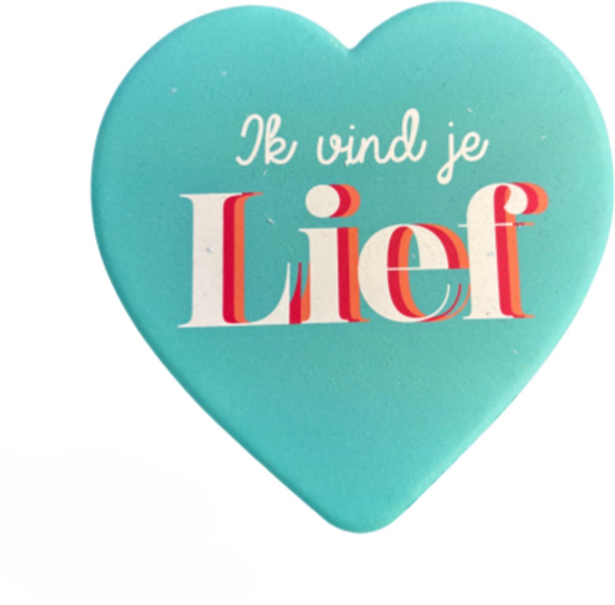 Tegeltje - onderzetter 'ik vind je lief"