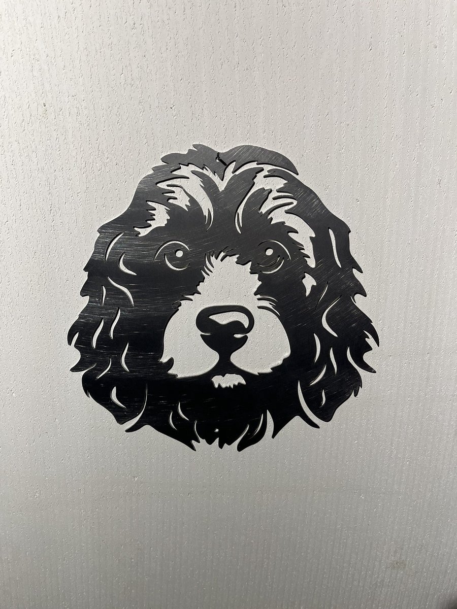 Metalen Hond - Cockapoo - Tuindecoratie - wanddecoratie cortenstaal