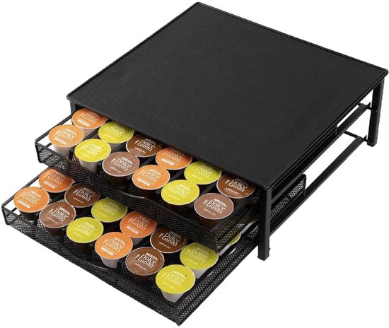 Geschikt voor Dolce Gusto Capsulehouders - Koffiecups Houder met 2 Lades - 72 Dolce Gusto Cups Capsulehouder - Antislip & Trilling Dempend