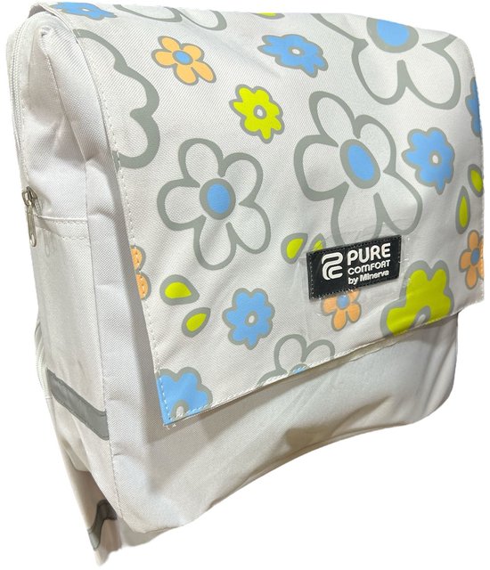 sacoche arrière de vélo double sacoche de vélo fleur blanche pure