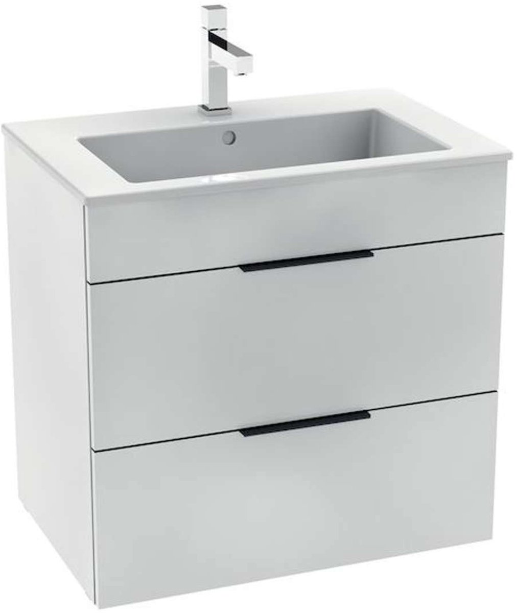 Jika Cube - Kast met wastafel, 640x422x622 cm, 2 laden, wit H4536021763001