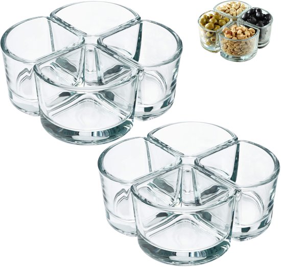 snackschalen set op hout met handvat, serveerschalen, crème brûlée