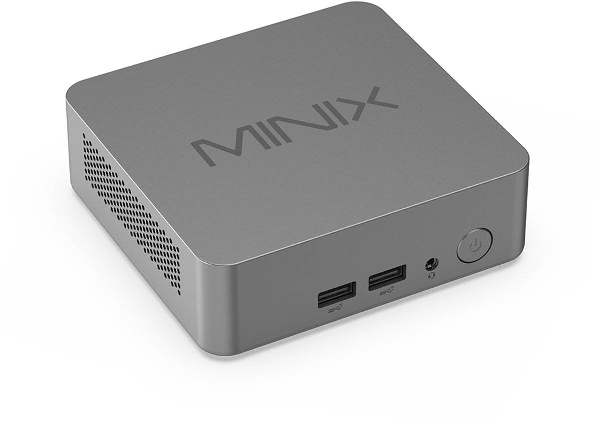 MINIX NUC 150 Intel N150 16 GB + 512 GB WiFi 6 mini-pc met driepinsstekker, zilver