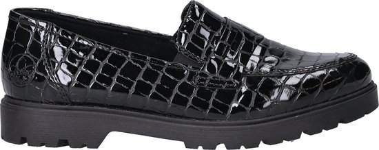 Rieker Moccasin Mocassin - laque crocodile noir - Taille 38