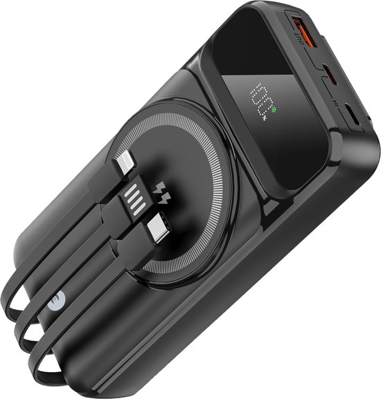 Banky Powerbank 20.000mAh 22.5W Zwart Draadloos - Banky - €44,95