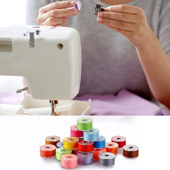 25 stuks - Spoel - Naaigaren Opbergbox - Naaimachine spoel - Spoeltjes voor naaimachines - Kunststof spoel - Organizer Naai Spullen - transparante plastic spoeltjes met spoelhuis - naaimachine accessoires - transparant - 2*2*1 cm — afbeelding 3