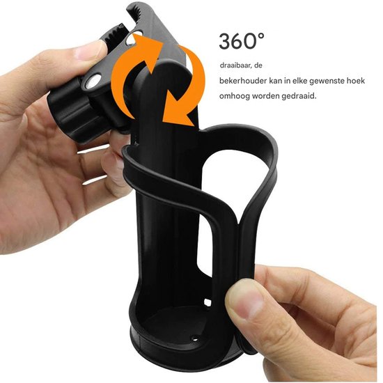 Flessenhouder voor Fiets - 360° Draaibaar Zonder Schroeven, Geschikt voor Drinkflessen en Babyflesjes op Stuur of Mountainbike van Merkloos — afbeelding 3