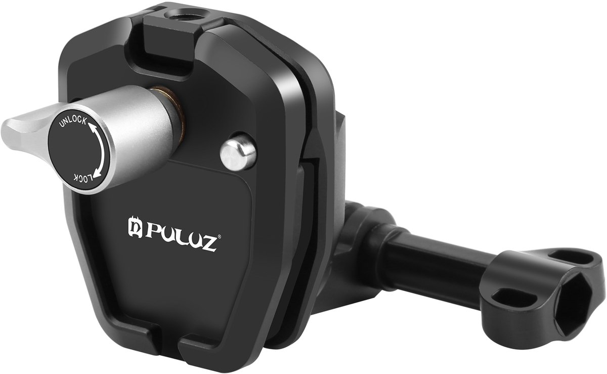PULUZ Support De Fixation Pour Caméra D’action – Pare-brise De Moto, Aluminium, Compatible GoPro Hero, DJI Osmo, Insta360, Ace Pro