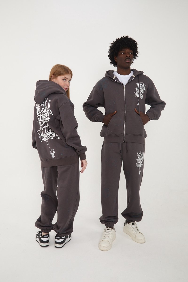 Trainingspak |Trainingspak Fleec - Dikke pak Met capuchon- Mannen Trainingspak Compleet Set jas + Broek XS