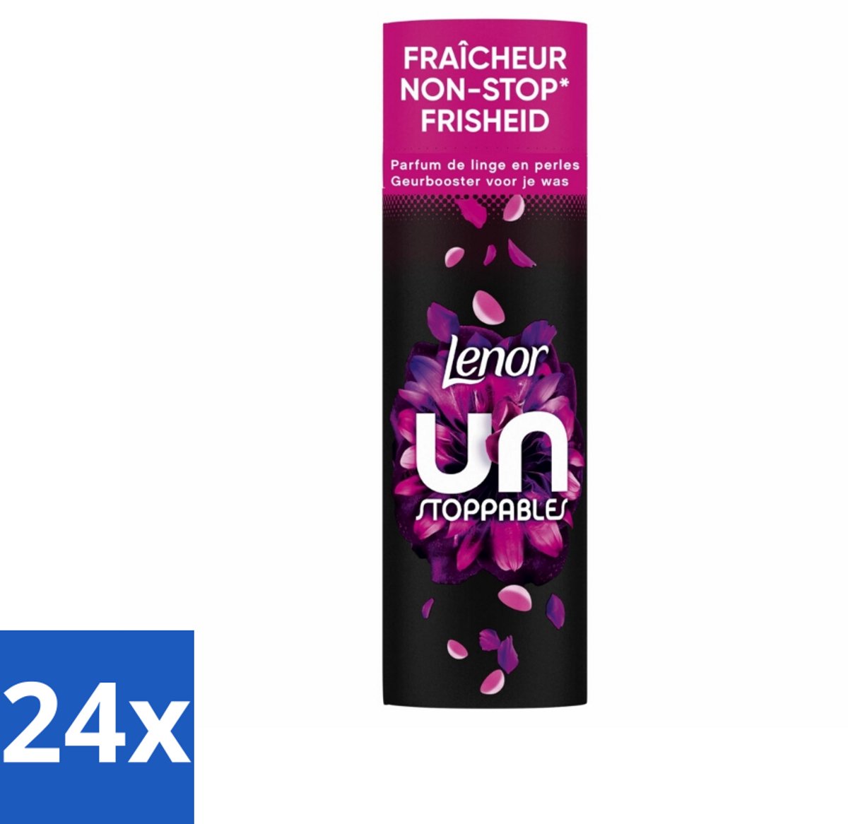 Lenor Unstoppables - Geurbooster - Bloemen Fris - Non-Stop Frisheid - 19 Wasbeurten - Voordeelverpakking - 24 stuks