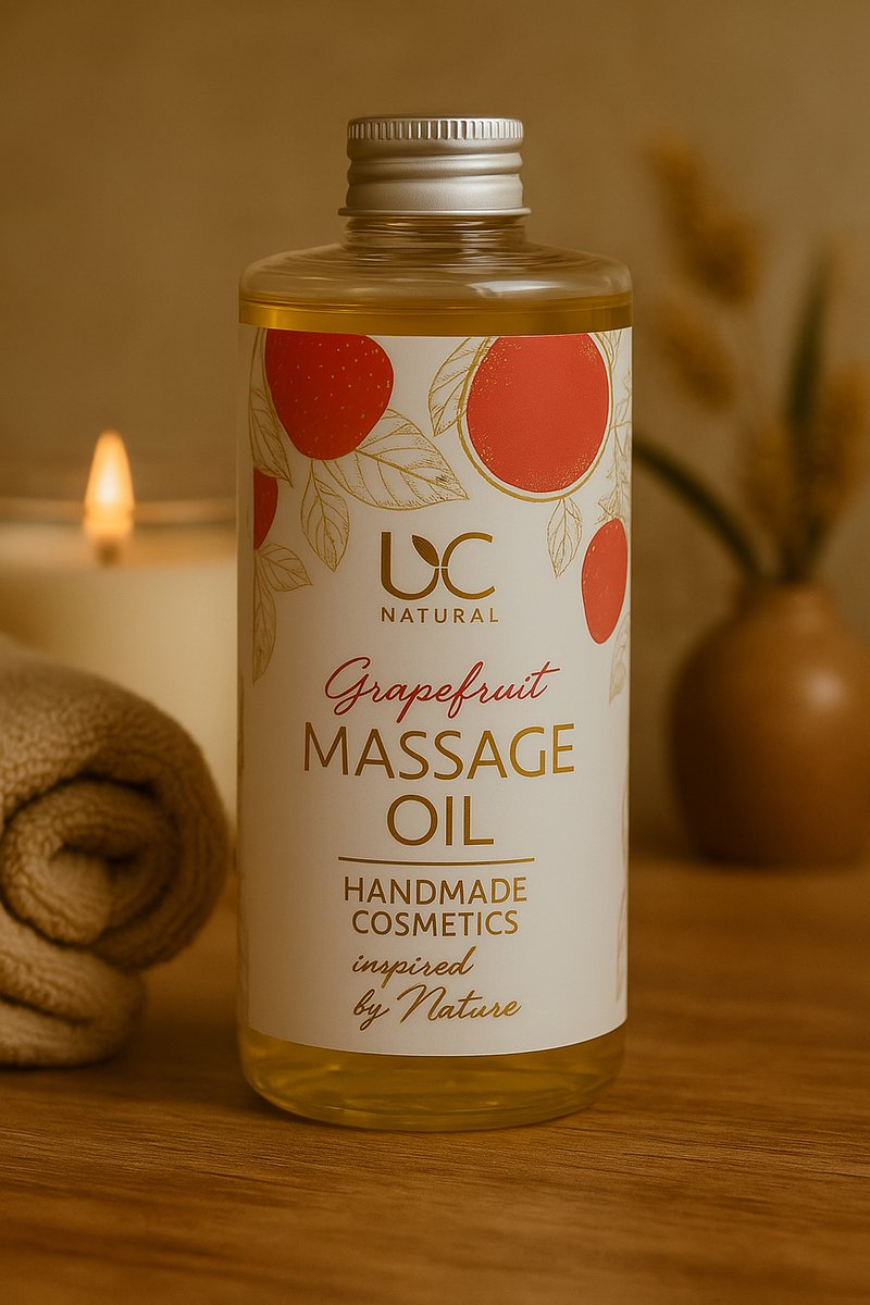 Massage olie - UC Natural Handmade - Met de geur van Grapefruit - 270 ml