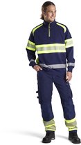 Blaklader pantalon de travail extensible dans les 4 sens sans poches à clous 1193-1642 - Marine/Jaune Haute Visibilité - D92