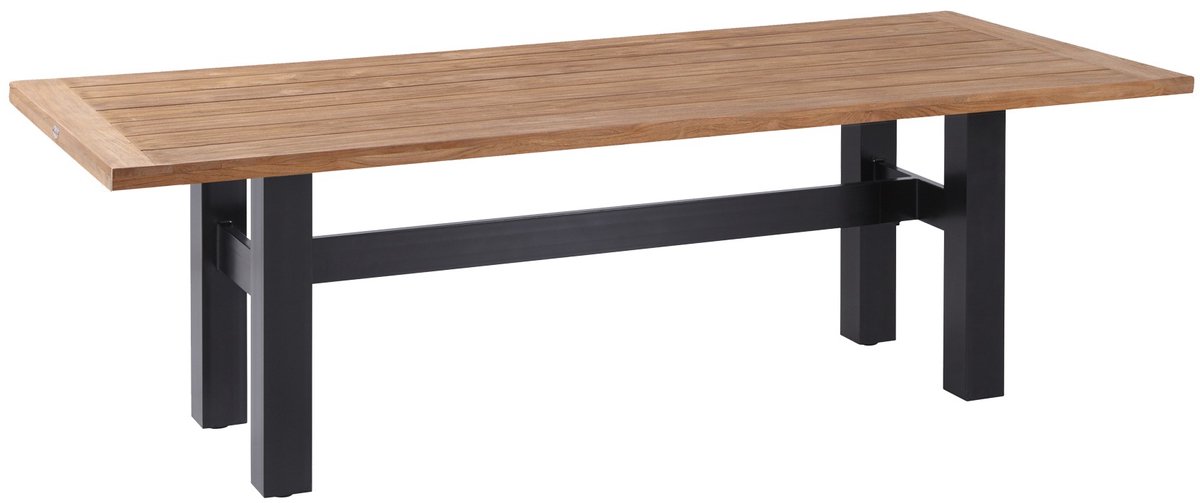 Hartman Heron dining tuintafel 240x100 cm. - Zwart/Teak - Op=Op