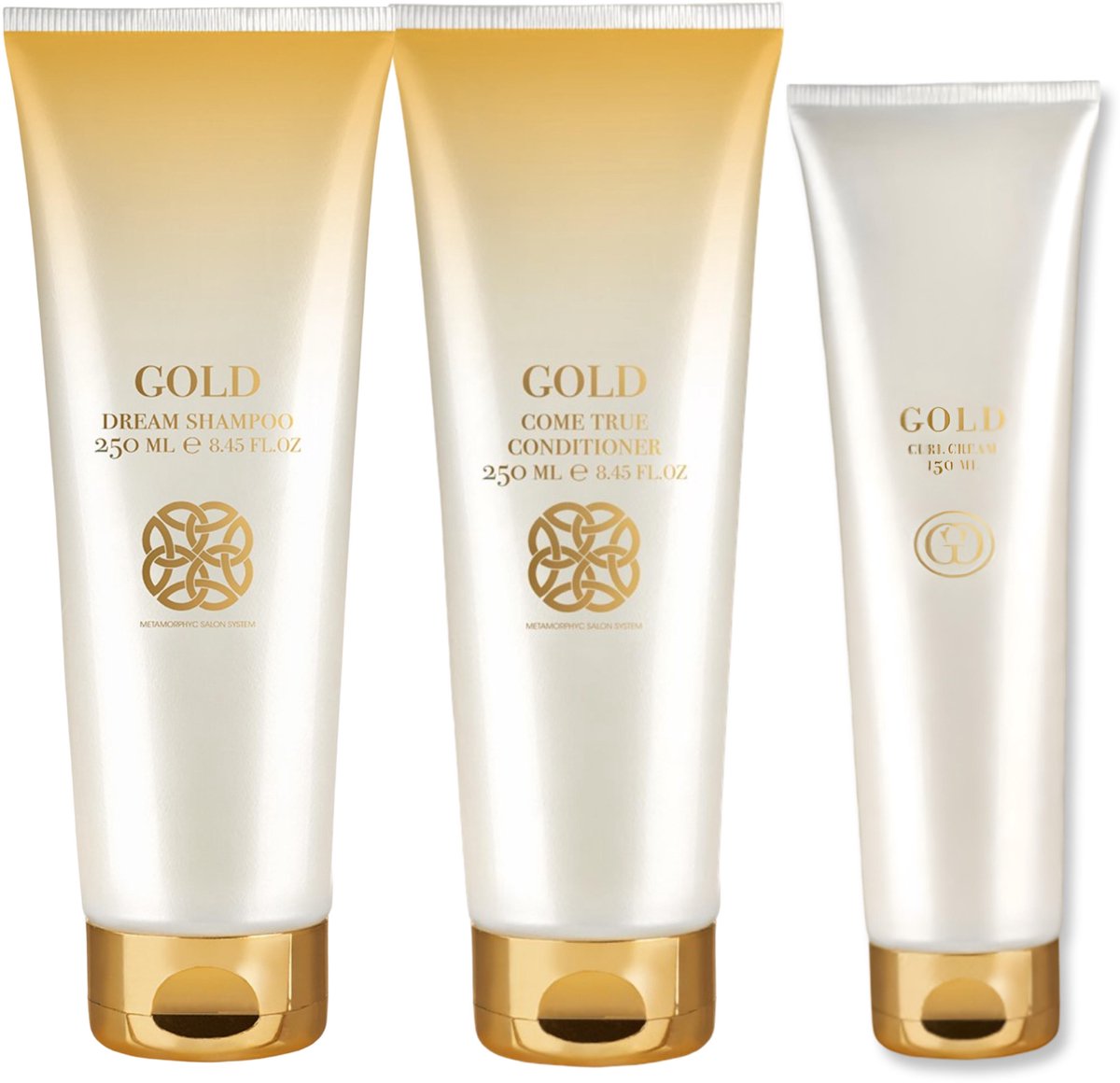 ** GOLD DREAM SHAMPOO 250 ML /// & /// COME TRUE CONDITIONER 250 ML & // GOLD CURLCREAM 150ML**