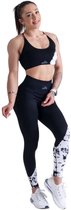 Mives® Sportlegging en Top - Yoga - Fitness set - Scrunch Butt - Dames Legging - Sportkleding - Fashion legging - Broeken - Gym Sports - Legging Fitness Wear - High Waist - ZWART BATIK - maat M - BRA