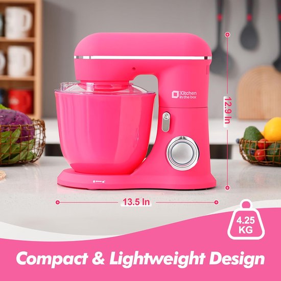 RFWR® Krachtige Keukenmachine met 10 Snelheden en Dubbele Kom, 1300W, 4.5L + 5L Mengkommen van RFWR — afbeelding 3