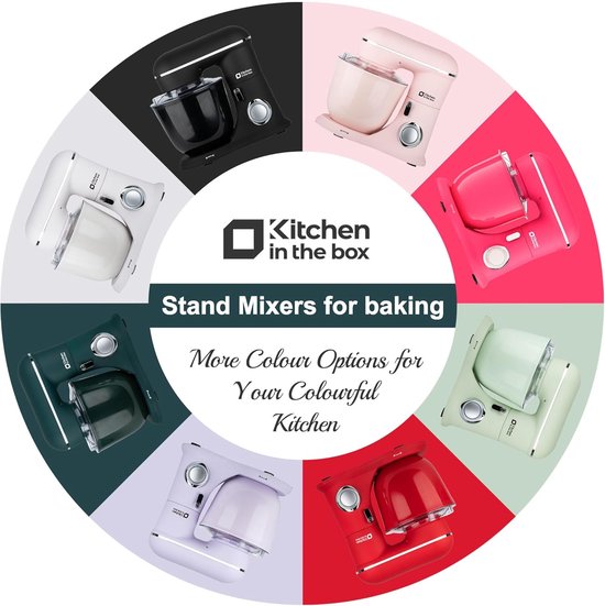 RFWR® Krachtige Keukenmachine met 10 Snelheden en Dubbele Kom, 1300W, 4.5L + 5L Mengkommen van RFWR — afbeelding 5
