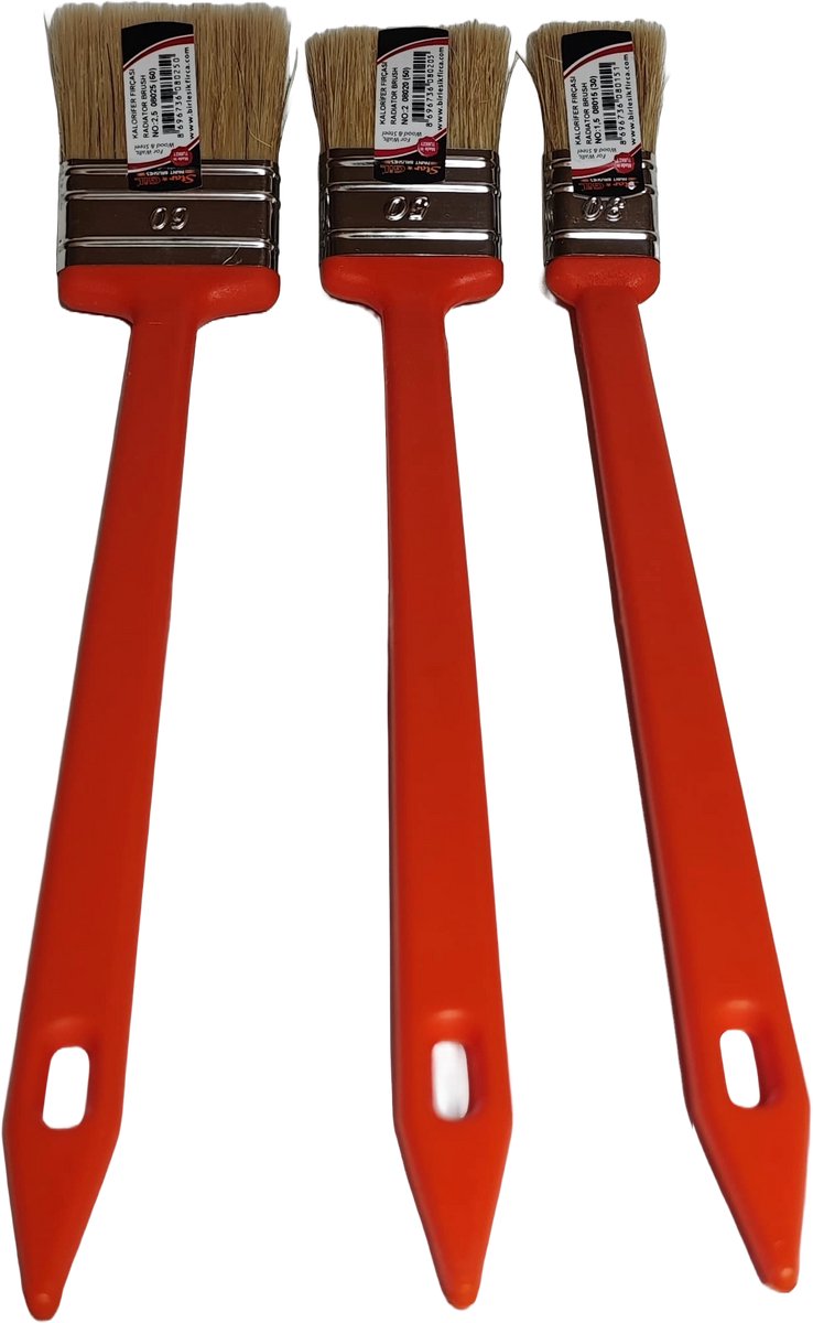 Stargil Radiatorkwast set 3 stuks Maat 1,5" t/m 2,5" - Verfkwasten - Hoogwaardig Wit Varkenshaarmengsel - Radiatorkwast - Maat 1,5", 2", 2,5"