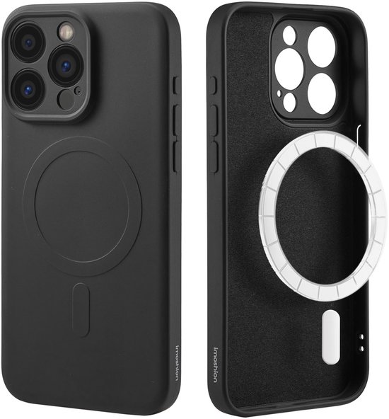 Coque iMoshion adaptée pour iPhone 15 Pro Max coque en Siliconen - coque arrière couleur iMoshion adaptée pour MagSafe - Zwart