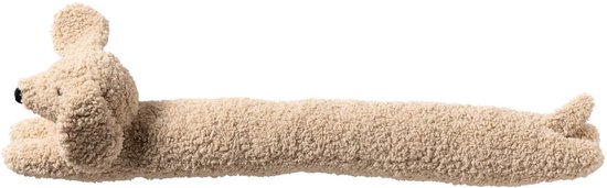 Textino - LUCKY - tochtstopper 90x11x18 cm - hond - Whitecap Gray - beige - Tochtrol voor binnen - Tochthond - Tochtkussen