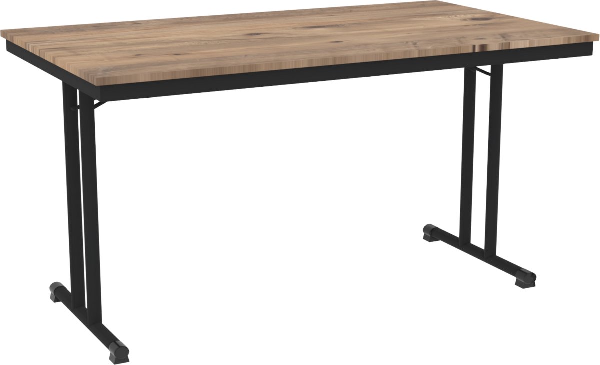 Povag Inklapbare tafel - Bureautafel - Eettafel - 75x140x80 cm - Atlantisch dennen blad