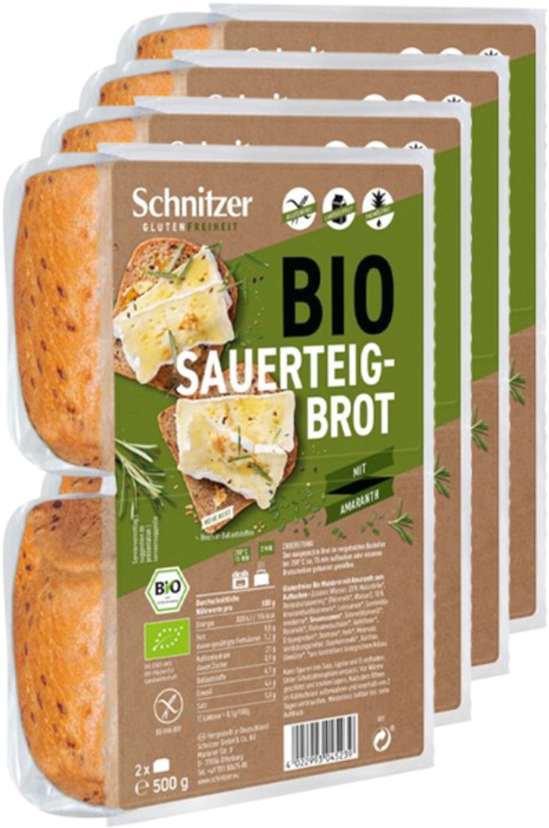 Schnitzer | Amaranth Zuurdesem | 4 stuks | 4 x 500 gram