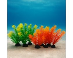 Aquarium Kunstplant - 10 stuks - KleurenMix - Aquarium Decoratie Planten - 10CM