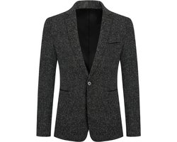 Allthemen Heren Zakelijk Jas Sportieve Slim Fit Blazer - Vrijetijdsjasje Kostuumjas - 3XL