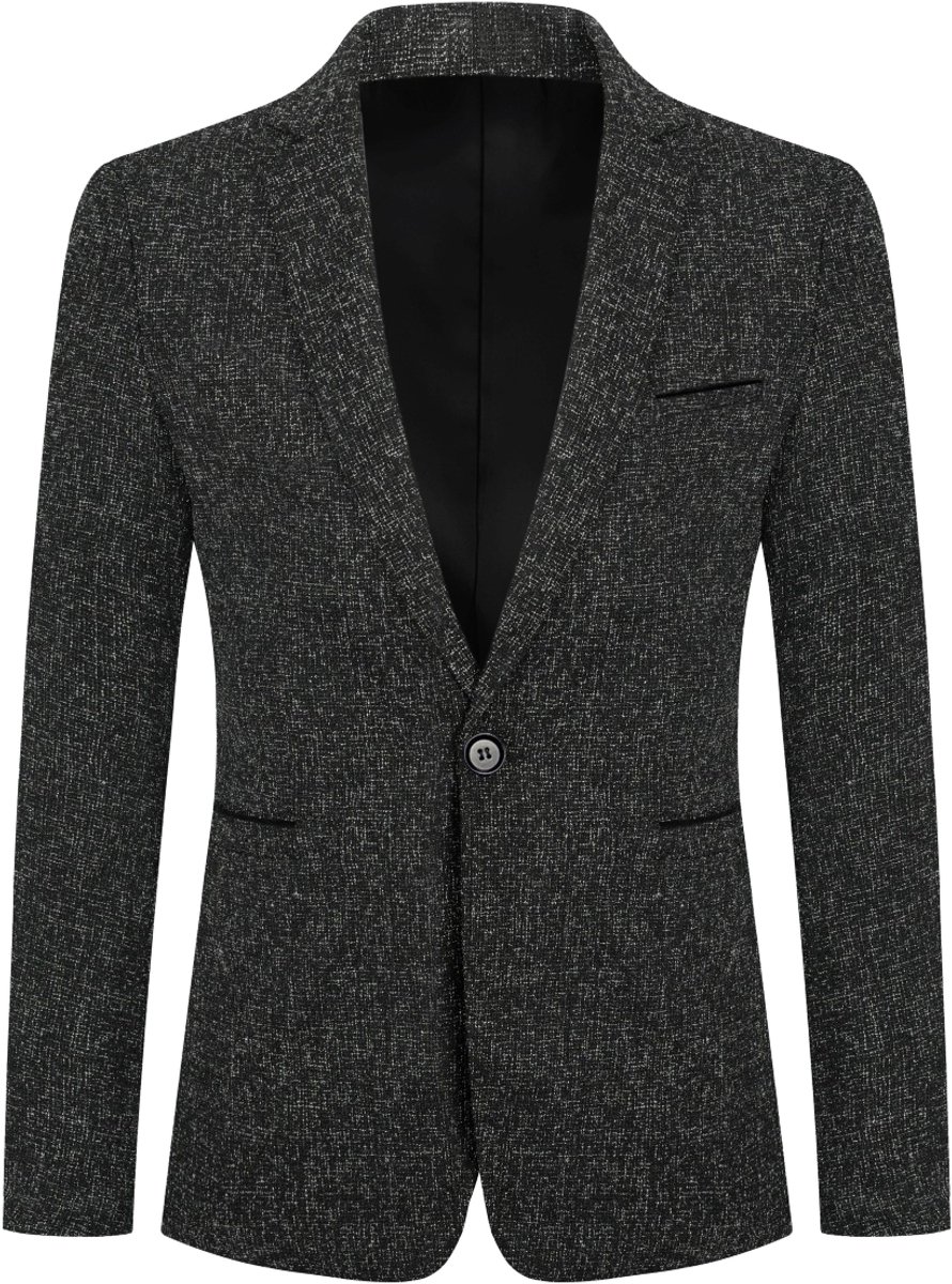 ALLTHEMEN Heren Zakelijk Jas Sportieve Slim Fit Blazer - Vrijetijdsjasje Kostuumjas - 3XL