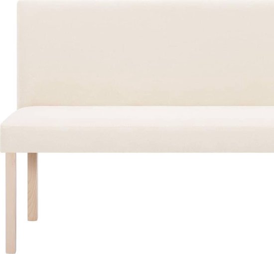 vidaXL Bankje 139,5 cm polyester crème
