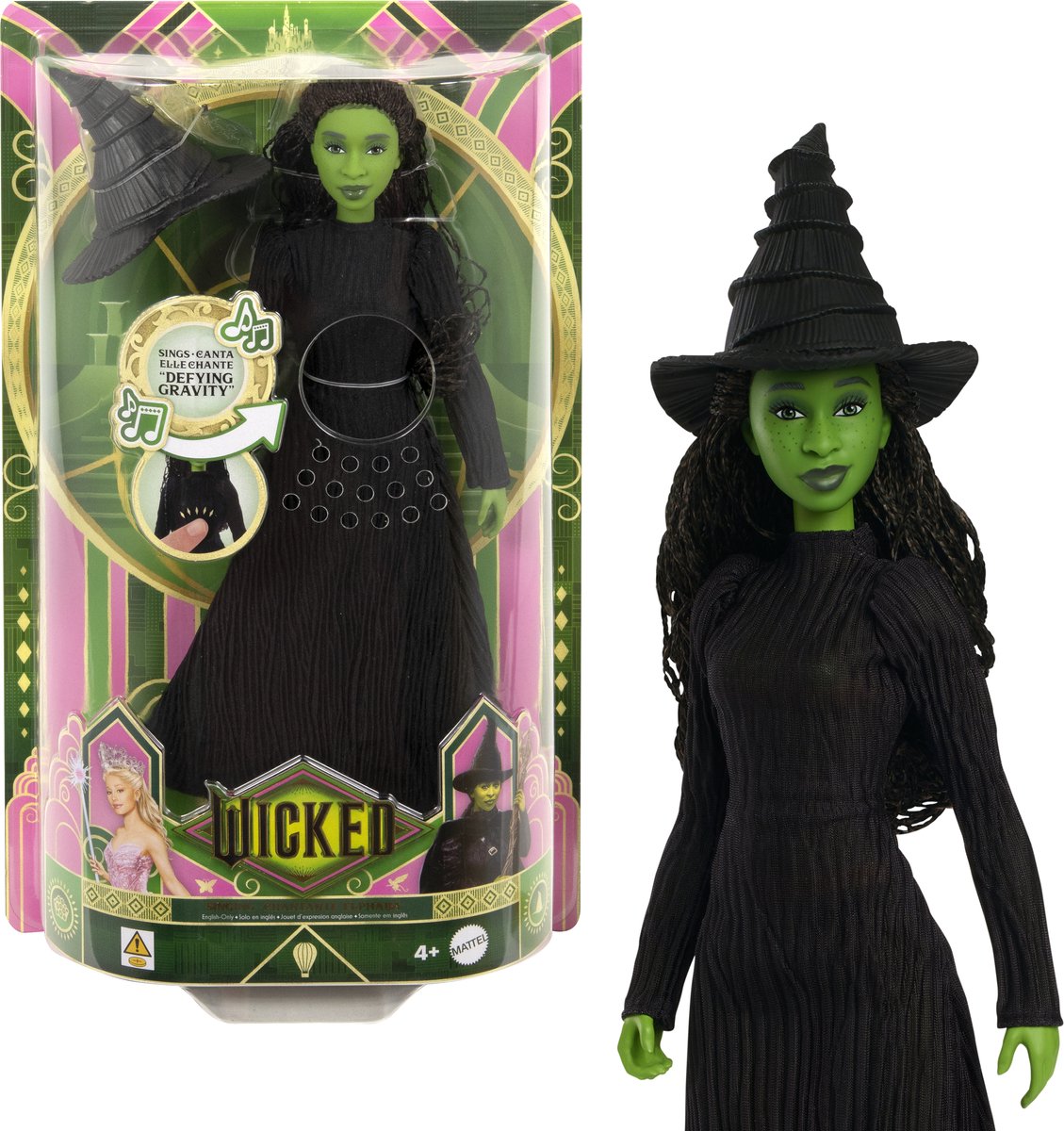 Wicked Elphaba - Met vlecht - Zingende Modepop