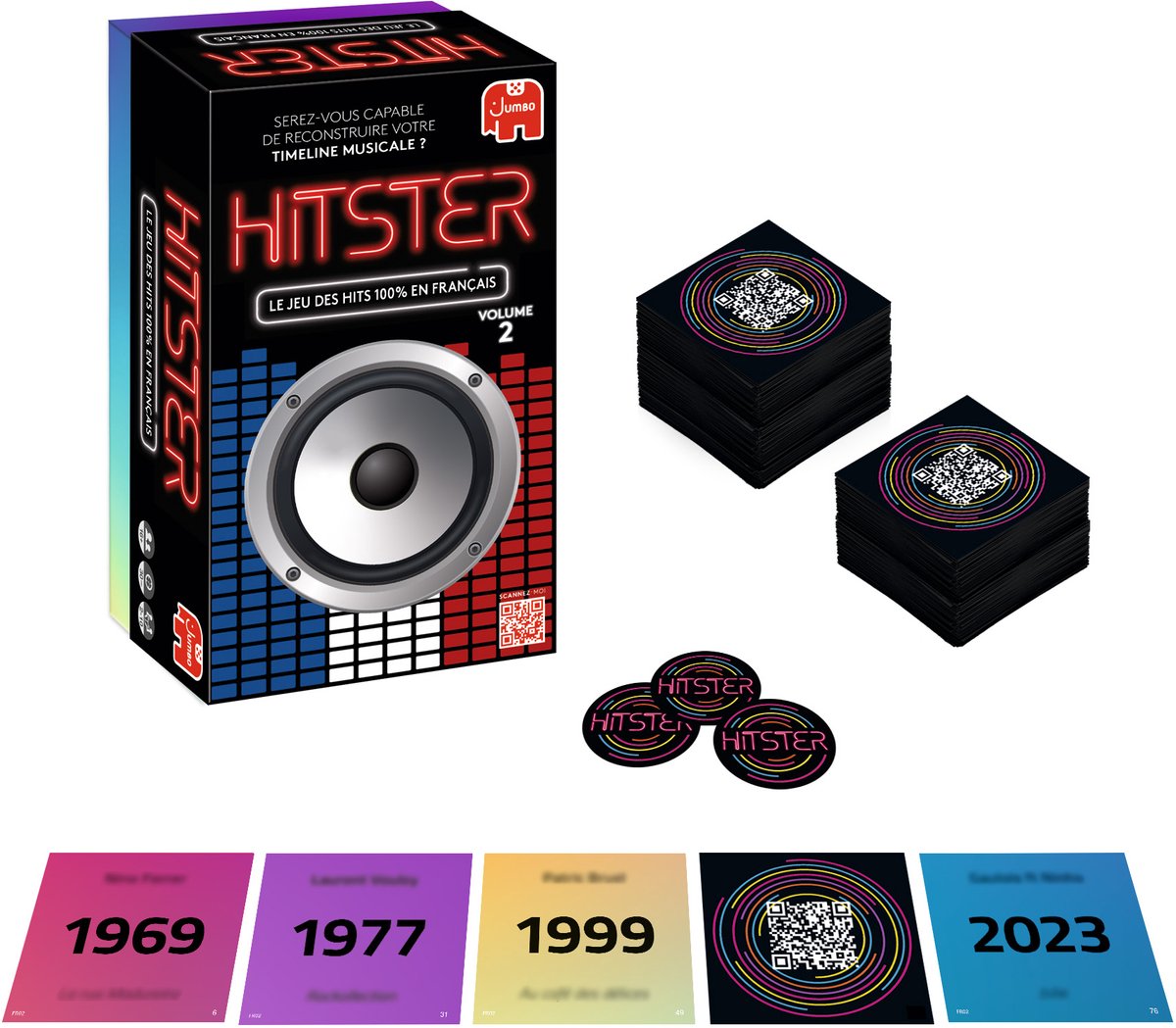 Jumbo - Hitster - Chansons Françaises - Franstalig Partyspel - Actiespel — cadeau in Partyspellen - foto 5