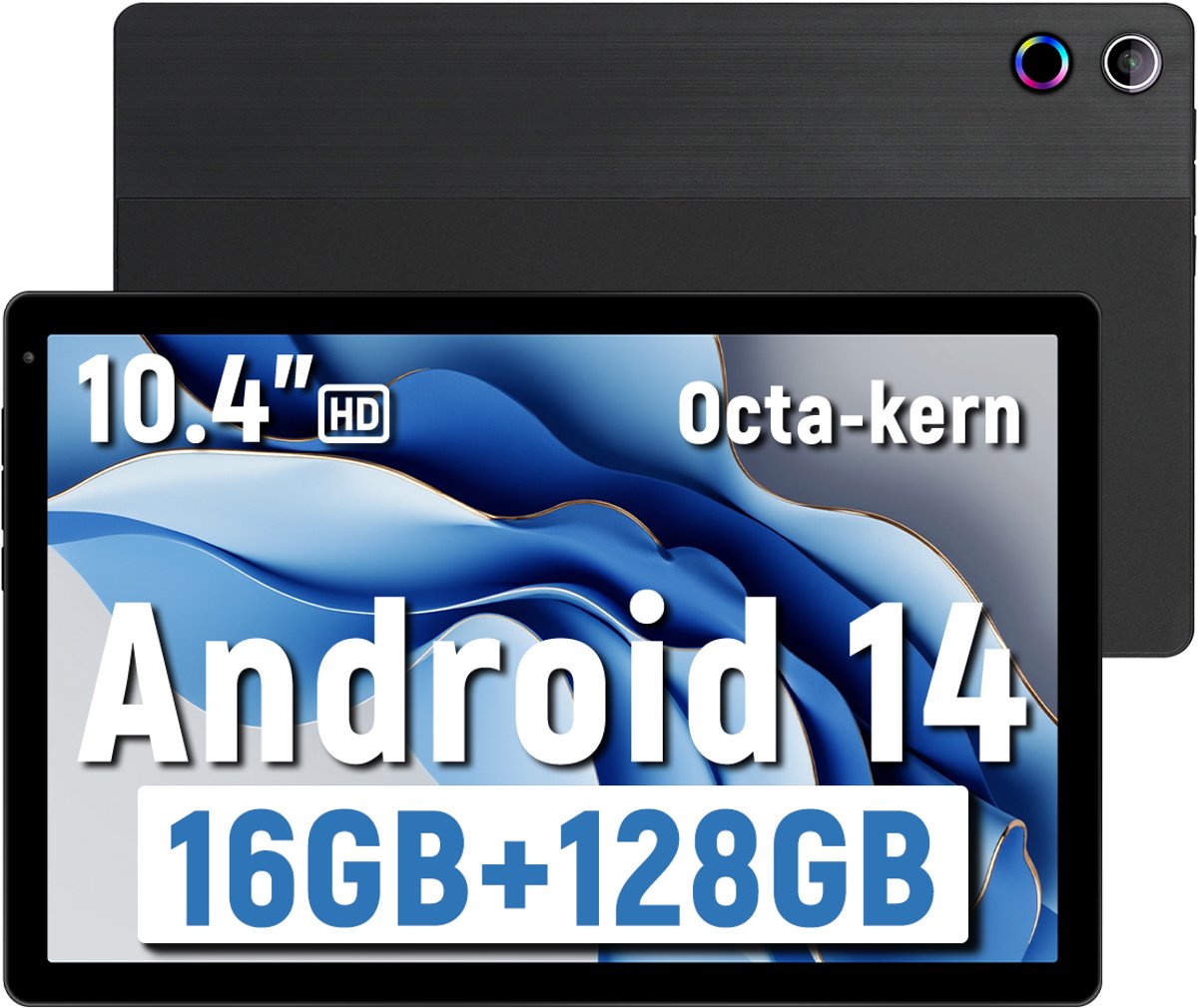 kotsren C12 - Android 14 Tablet - 10.4 inch - 16(3+13)GB RAM/128GB ROM– 5000mAh - Zwart